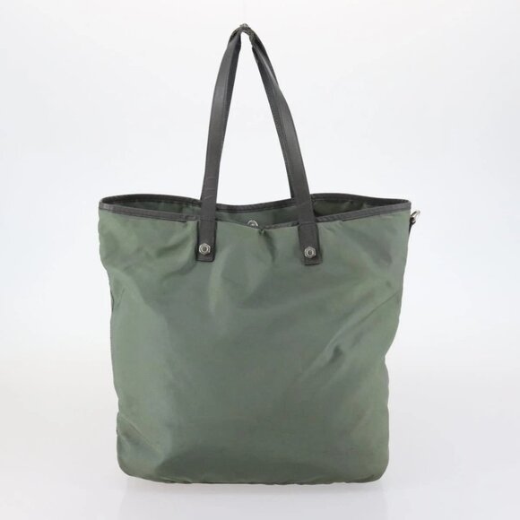 PRADA Shoulder Bag Nylon Leather 2 Set Khaki Black Auth gh1001 - Picture 7 of 16